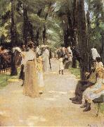 Max Liebermann The Parrot Walk at Amsterdam Zoo oil painting on canvas